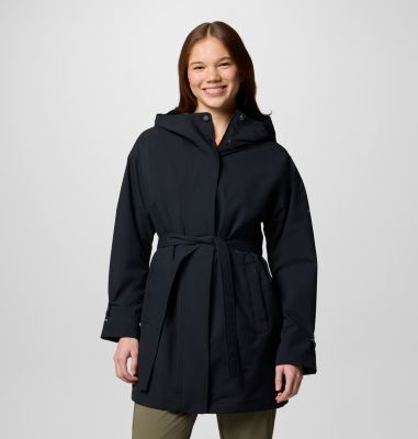Women's Here And There III Waterproof Trench Jacket, Color: Black, image 5