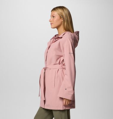 Women's Here And There III Waterproof Trench Jacket, Color: Eraser Pink, image 3