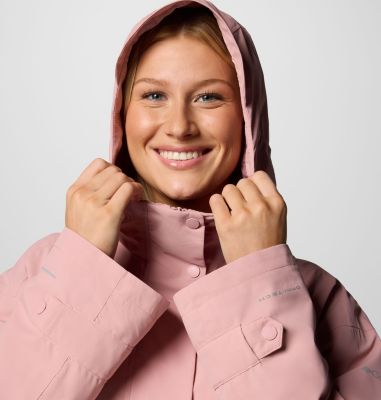 Women's Here And There III Waterproof Trench Jacket, Color: Eraser Pink, image 4