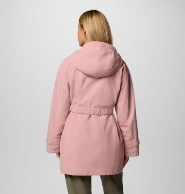Women's Here And There III Waterproof Trench Jacket, Color: Eraser Pink, image 2