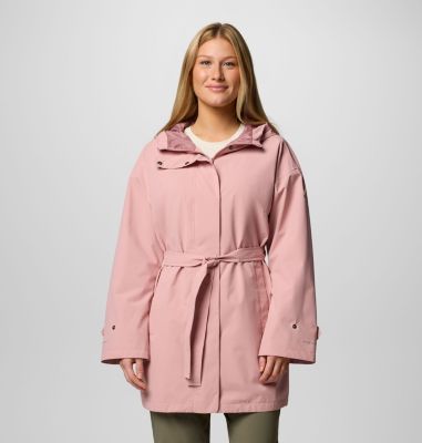 Women's Here And There III Waterproof Trench Jacket, Color: Eraser Pink, image 1