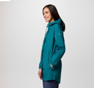 Women's Splash Side II Waterproof Jacket, Color: River Blue Crinkle, image 3