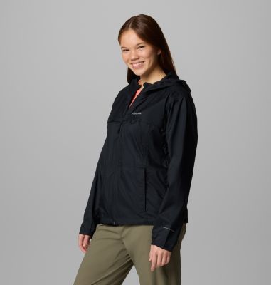 Women's Crested Canyon Hooded Windbreaker, Color: Black, image 3