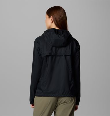 Women's Crested Canyon Hooded Windbreaker, Color: Black, image 2