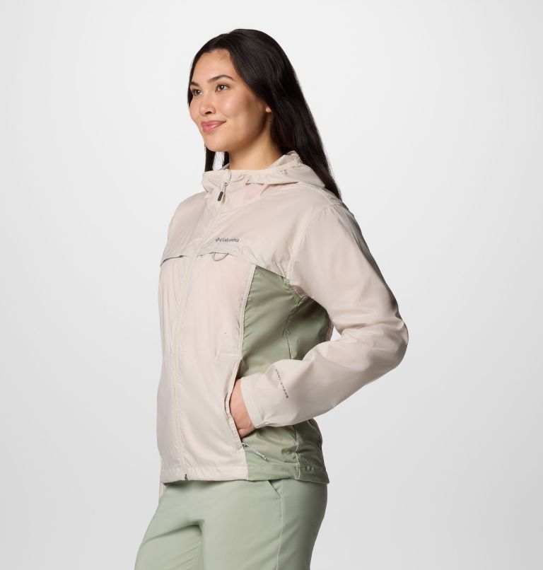 Women's Crested Canyon Windbreaker, Color: Dark Stone, Safari, image 3