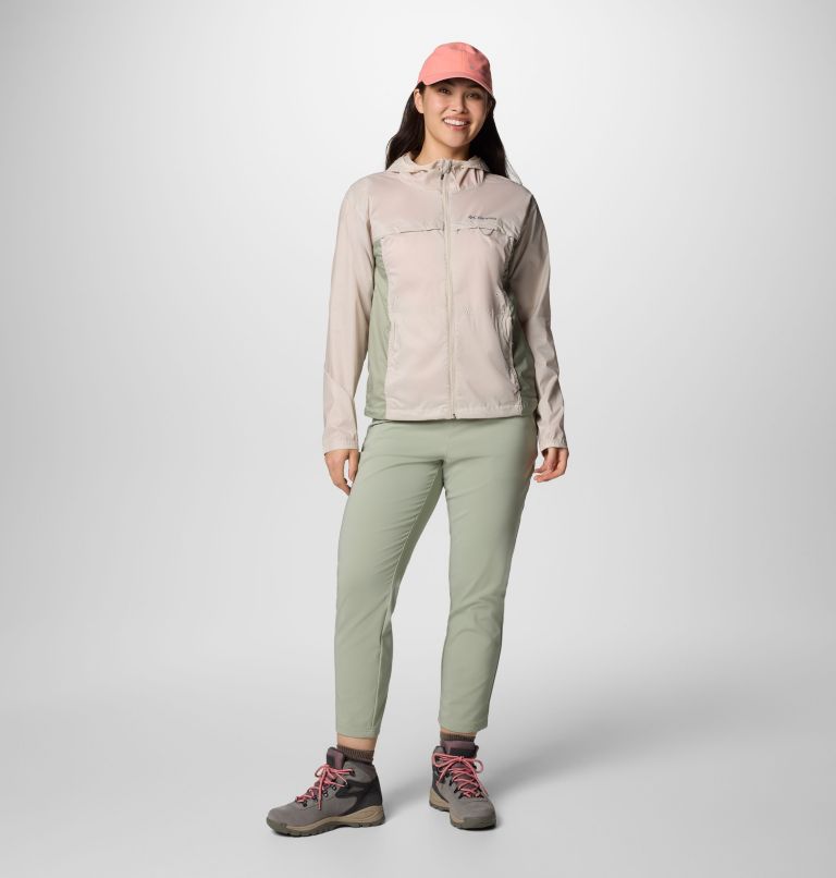 Women's Crested Canyon Windbreaker, Color: Dark Stone, Safari, image 5