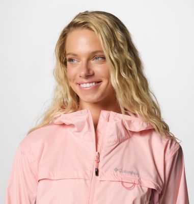 Women's Crested Canyon Hooded Windbreaker, Color: Pink Sand, Fig, image 4