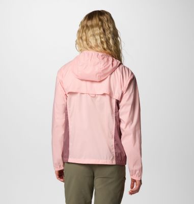 Women's Crested Canyon Hooded Windbreaker, Color: Pink Sand, Fig, image 2