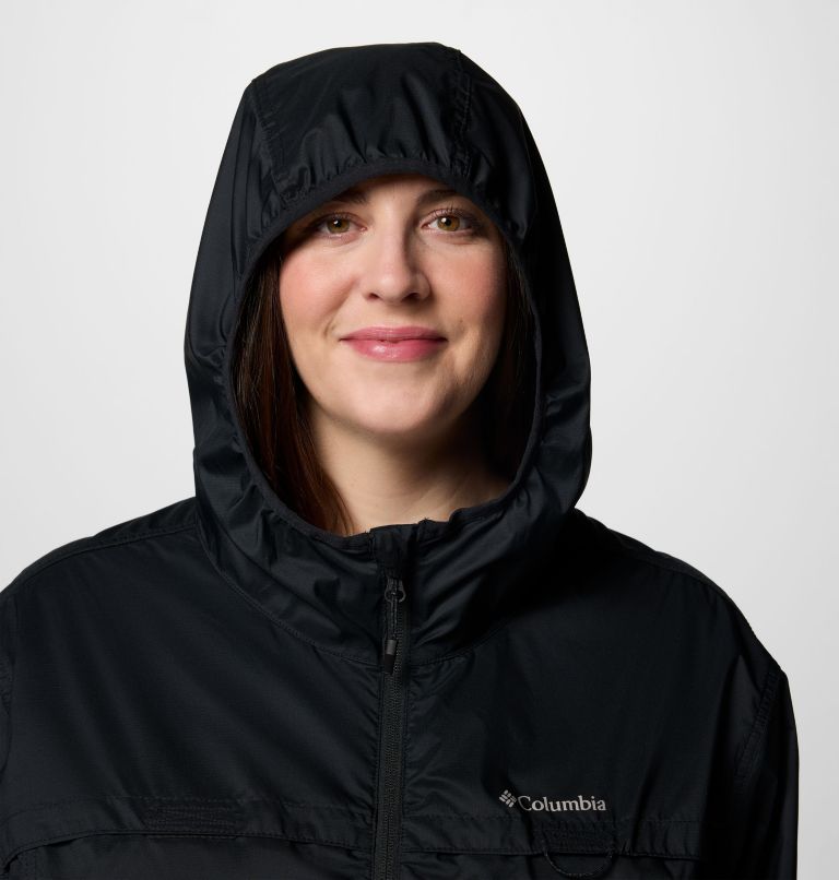 Women's Crested Canyon Windbreaker - Plus Size, Color: Black, image 4