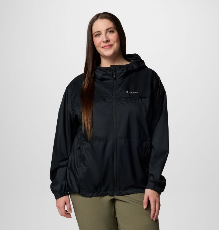 Women's Crested Canyon Windbreaker - Plus Size, Color: Black, image 1