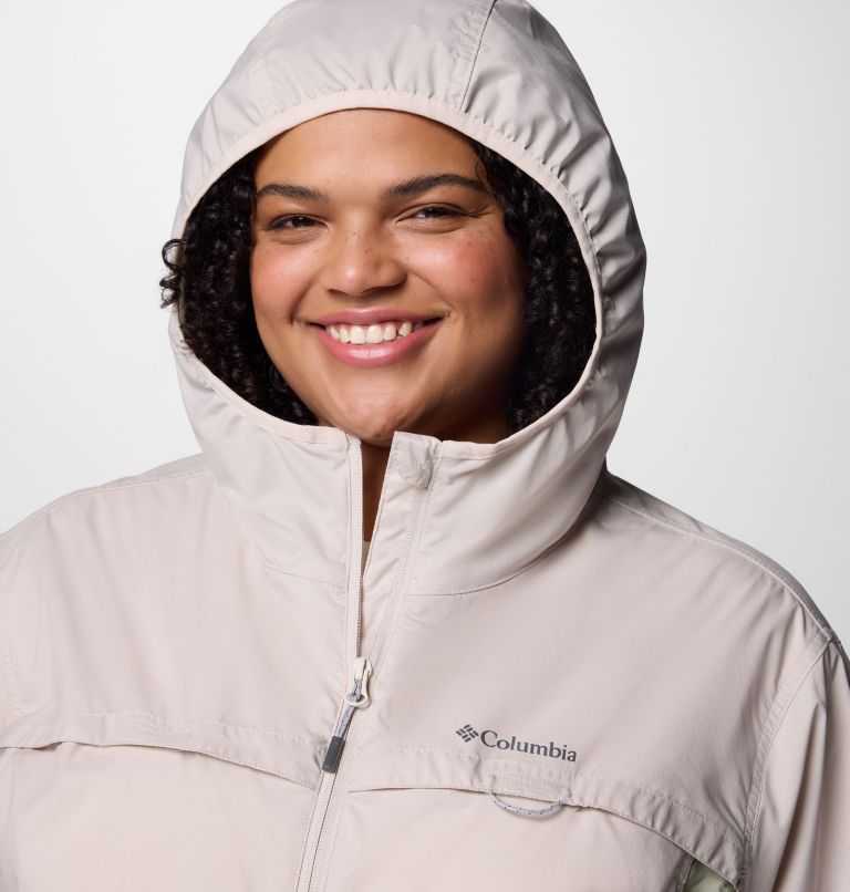 Women's Crested Canyon Windbreaker - Plus Size, Color: Dark Stone, Safari, image 4