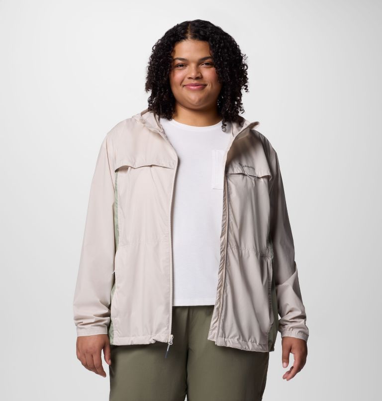 Women's Crested Canyon Windbreaker - Plus Size, Color: Dark Stone, Safari, image 7