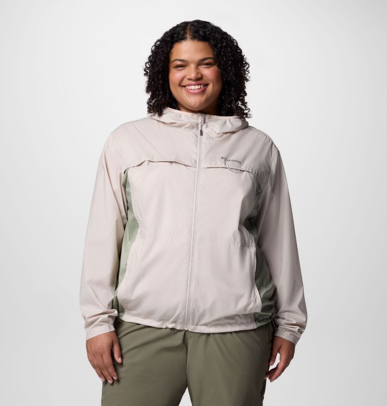 Women's Crested Canyon Windbreaker - Plus Size, Color: Dark Stone, Safari, image 1