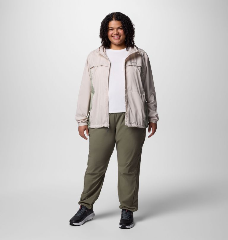 Women's Crested Canyon Windbreaker - Plus Size, Color: Dark Stone, Safari, image 8