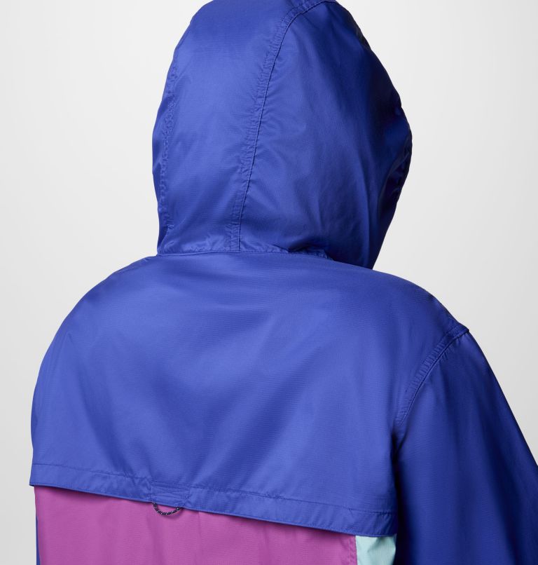 Women's Crested Canyon Windbreaker - Plus Size, Color: Razzle, Spray, Clematis Blue, image 5
