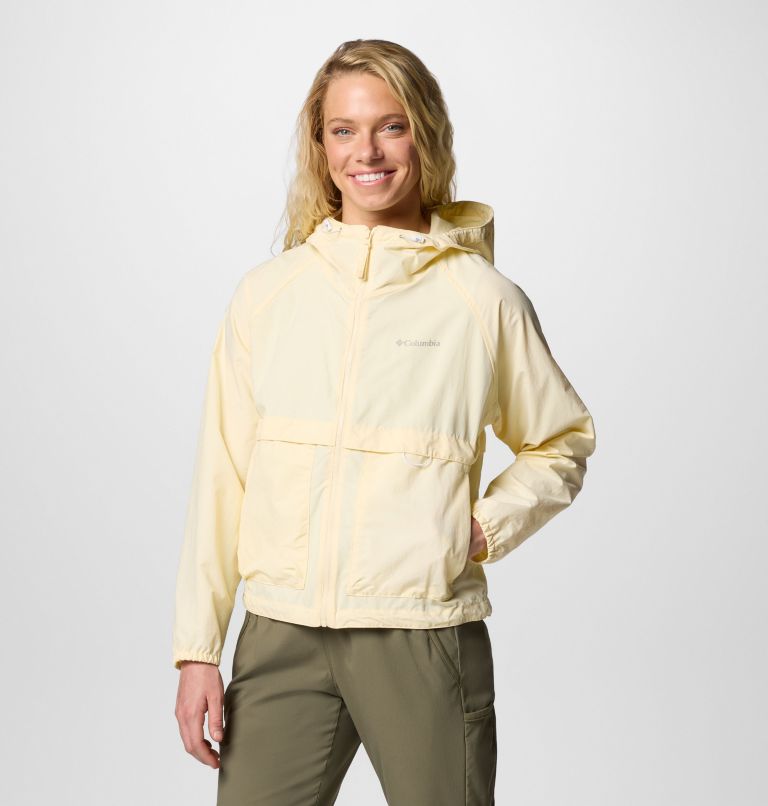 Women's Spire Valley Windbreaker, Color: Lemon Wash, image 3