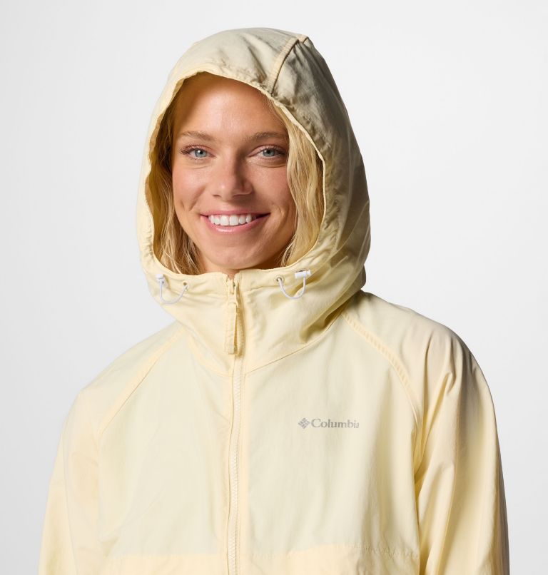 Women's Spire Valley Windbreaker, Color: Lemon Wash, image 4