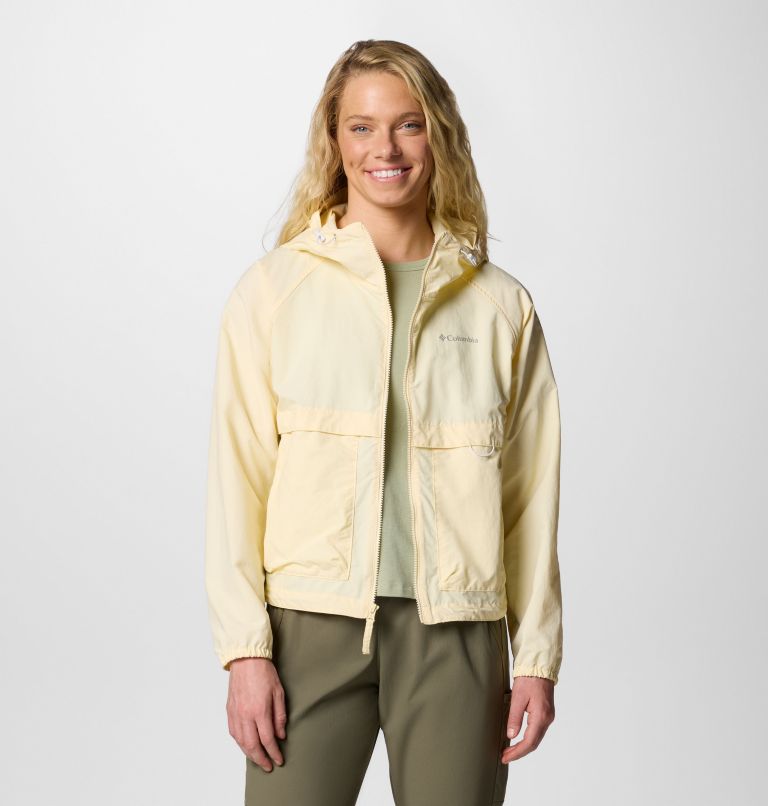 Women's Spire Valley Windbreaker, Color: Lemon Wash, image 7