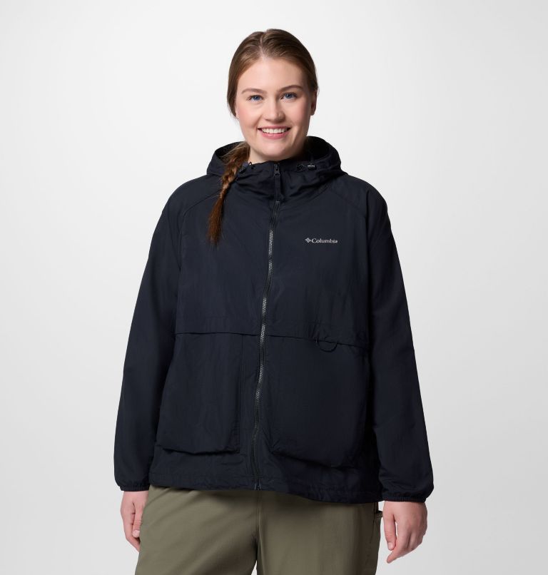 Women's Spire Valley Windbreaker - Plus Size, Color: Black, image 1