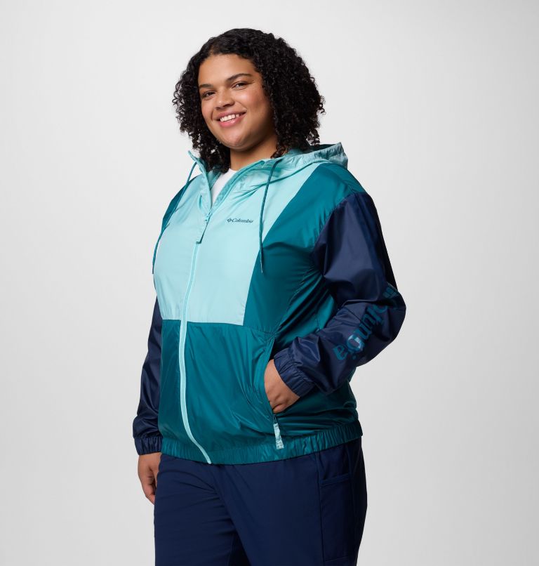 Women's Lily Basin II Jacket - Plus Size, Color: Spray, Collegiate Navy, River Blue, image 3