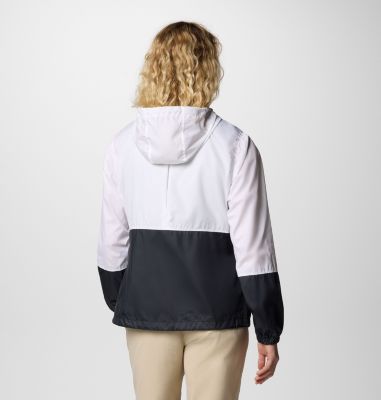 Women's Flash Forward II Hooded Windbreaker, Color: White, Black, image 18
