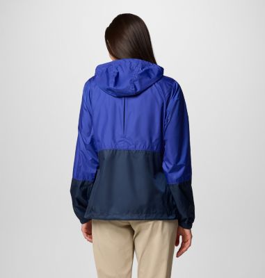 Women's Flash Forward II Hooded Windbreaker, Color: Clematis Blue, Collegiate Navy, image 14