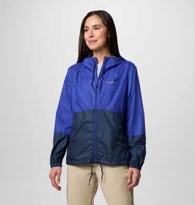 Women's Flash Forward II Hooded Windbreaker, Color: Clematis Blue, Collegiate Navy, image 13