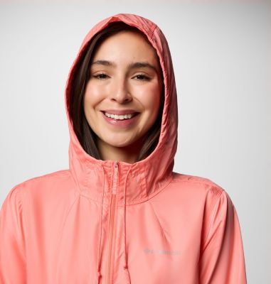 Women's Flash Forward II Hooded Windbreaker, Color: Alpenglow, Daredevil, image 8