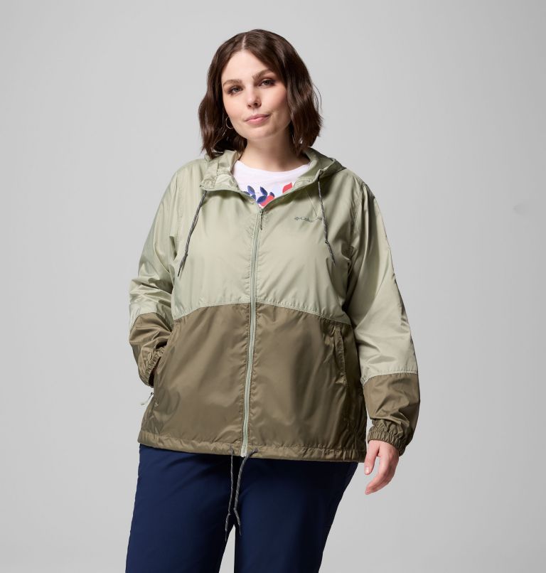 Flash Forward II Windbreaker | 348 | 1X, Color: Safari, Stone Green, image 1