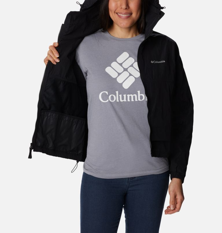 Women's Paracutie II Hooded Windbreaker, Color: Black, image 5