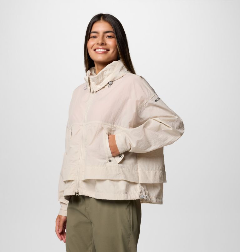 Women's Paracutie II Hooded Windbreaker, Color: Dark Stone, image 3