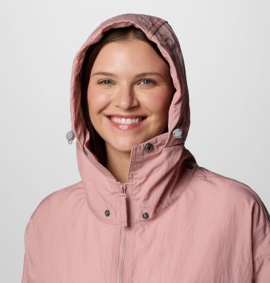 Women's Paracutie II Hooded Windbreaker, Color: Eraser Pink, image 8