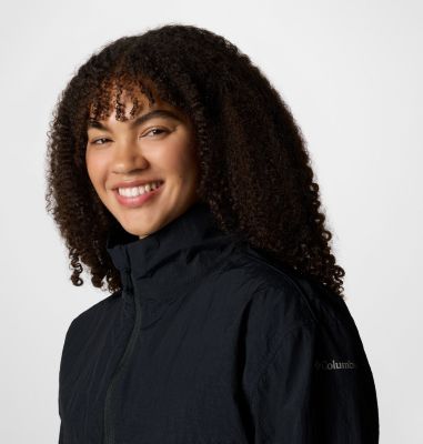 Women's Paracutie Cropped Cargo Windbreaker, Color: Black, image 4