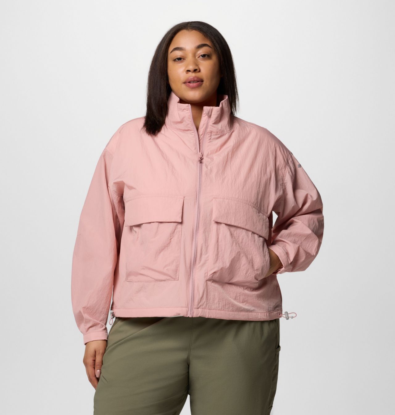Women's Paracutie™ Cropped Cargo Windbreaker - Plus Size 1