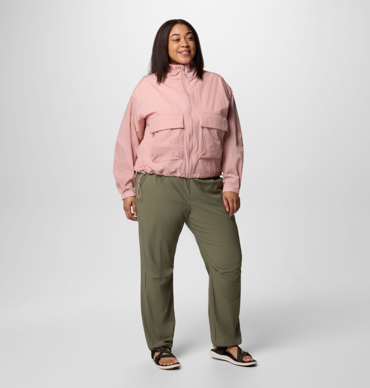 Women's Paracutie™ Cropped Cargo Windbreaker - Plus Size 8