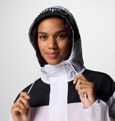 Women's Challenger II Windbreaker, Color: White, Black, image 4