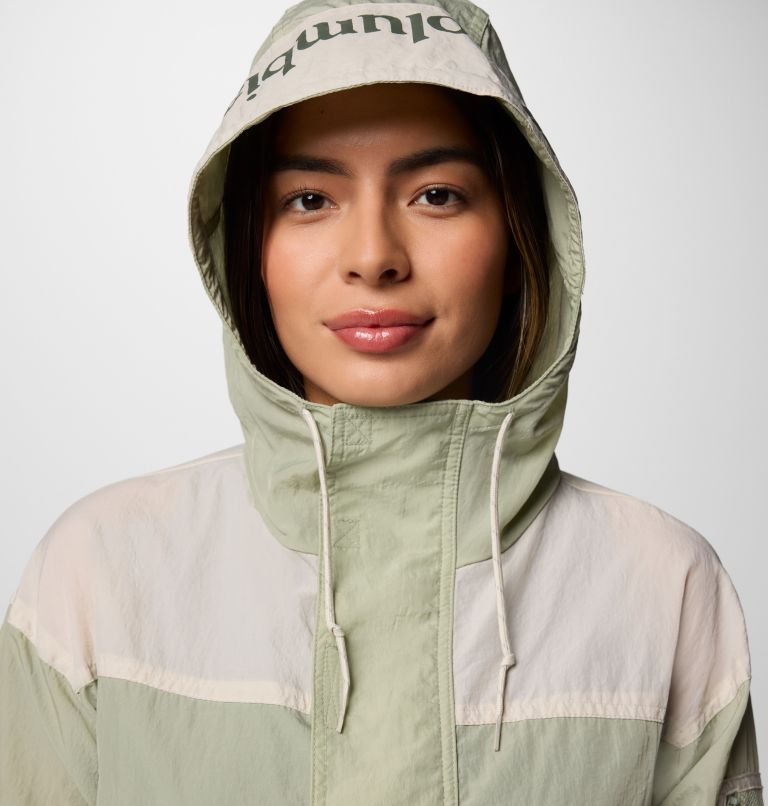 Women's Challenger II Windbreaker, Color: Safari, Dark Stone, image 4