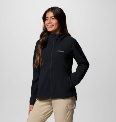 Women's Heather Canyon II Hooded Hiking Softshell Jacket, Color: Black, image 7