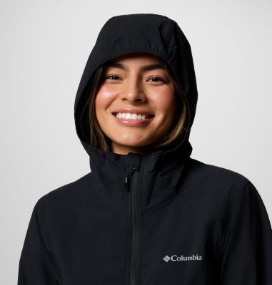 Women's Heather Canyon II Hooded Hiking Softshell Jacket, Color: Black, image 8