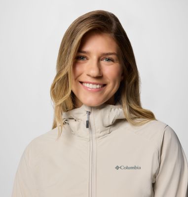 Women's Heather Canyon II Hooded Hiking Softshell Jacket, Color: Dark Stone, image 12