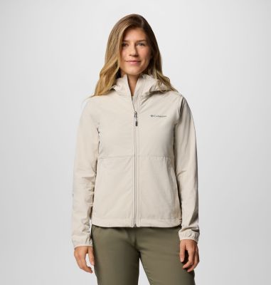 Women's Heather Canyon II Hooded Hiking Softshell Jacket, Color: Dark Stone, image 9