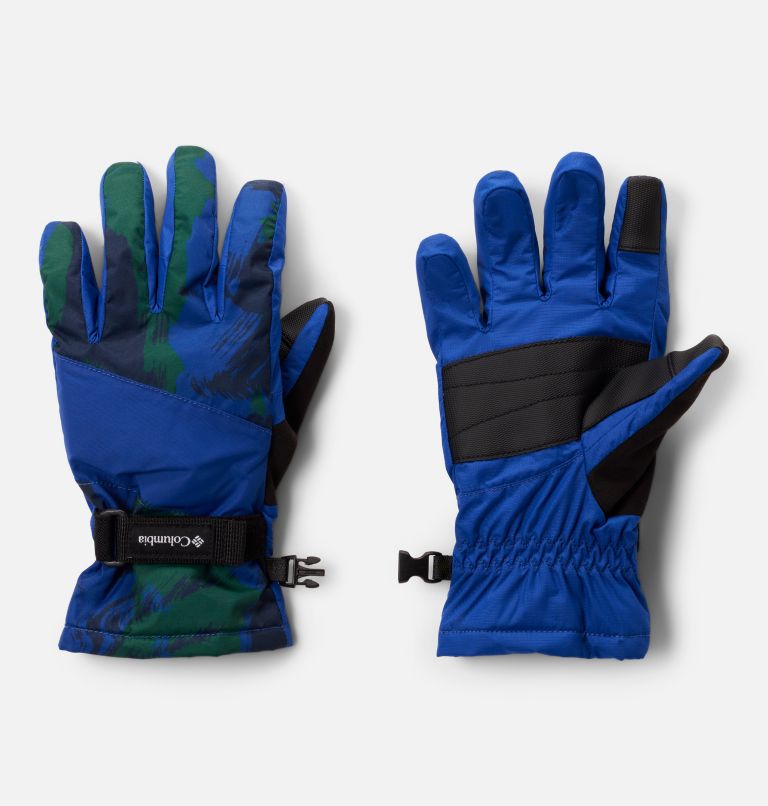 Kids' Core III Printed Gloves, Color: Mountain Blue Tracks, Mountain Blue, image 1