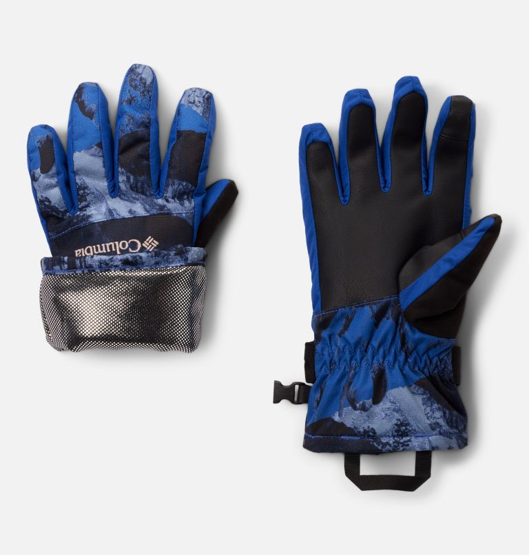 Kids' Whirlibird III Printed Gloves, Color: Mountain Blue Cascades, image 2