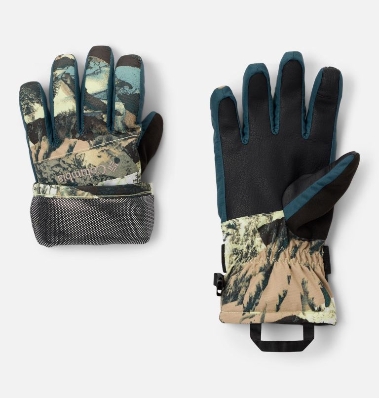 Kids' Whirlibird III Printed Gloves, Color: Citron Haze Cascades, image 2