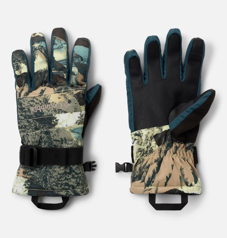 Kids' Whirlibird III Printed Gloves, Color: Citron Haze Cascades, image 1