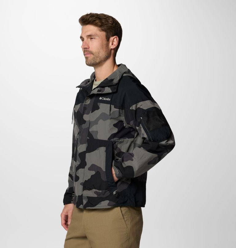 Men's Challenger II Printed Windbreaker, Color: Black Mod Camo, Black, image 3
