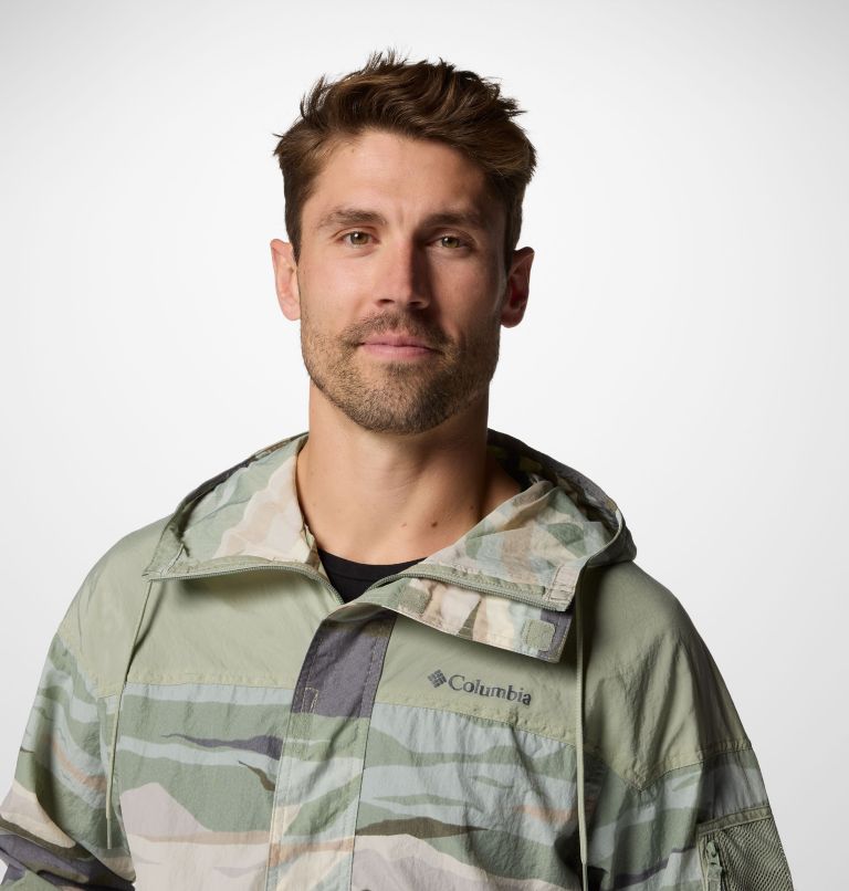 Men's Challenger II Printed Windbreaker, Color: Safari Roque Valley, Safari, image 4