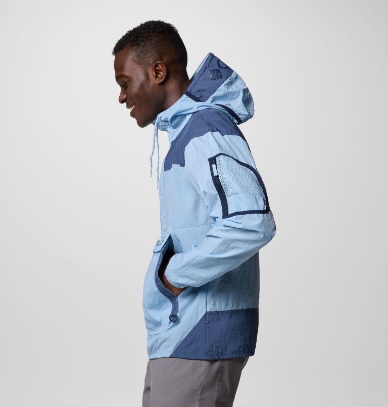 Men's Challenger Windbreaker Anorak, Color: Ripple Blue, Dark Mtn, image 4