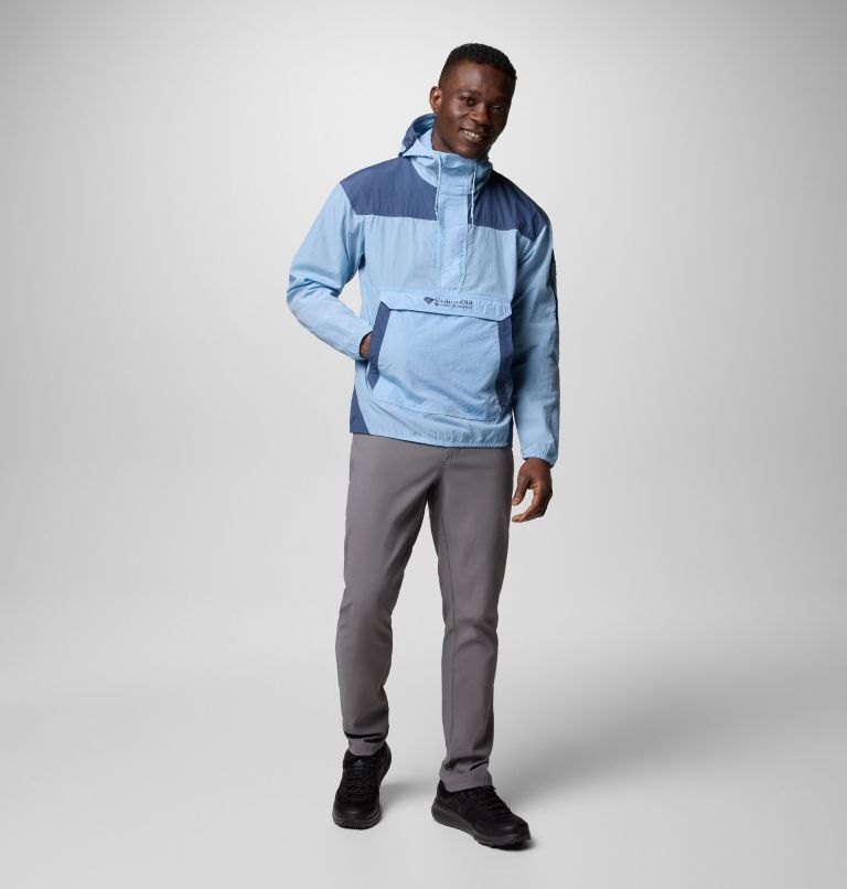 Men's Challenger Windbreaker Anorak, Color: Ripple Blue, Dark Mtn, image 2