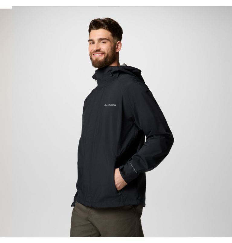 Men's Earth Explorer II Waterproof Jacket, Color: Black, image 4